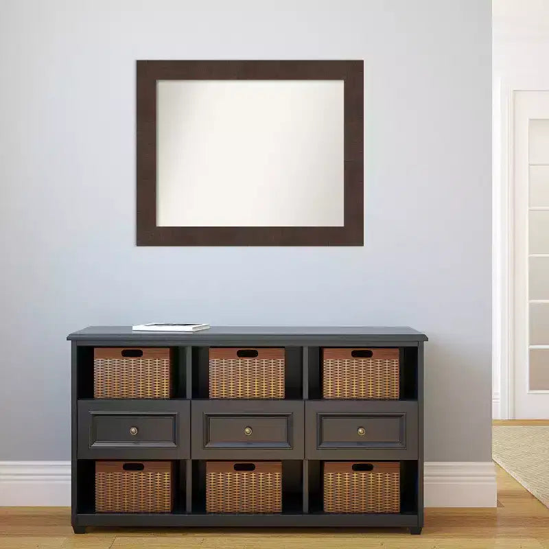 Specchio da parete per bagno Wildwood Brown non smussato, 33" x 27", rettangolare, da parete
