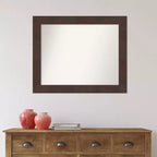 Specchio da parete per bagno Wildwood Brown non smussato, 33" x 27", rettangolare, da parete
