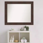 Specchio da parete per bagno Wildwood Brown non smussato, 33" x 27", rettangolare, da parete