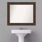 Specchio da parete per bagno Wildwood Brown non smussato, 33" x 27", rettangolare, da parete