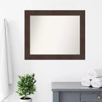 Specchio da parete per bagno Wildwood Brown non smussato, 33" x 27", rettangolare, da parete