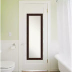 Specchio da porta a figura intera William Narrow da 18" x 52" con cornice bronzo, nessun assemblaggio richiesto