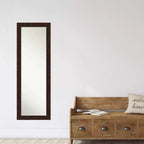 Specchio da porta a figura intera William Narrow da 18" x 52" con cornice bronzo, nessun assemblaggio richiesto
