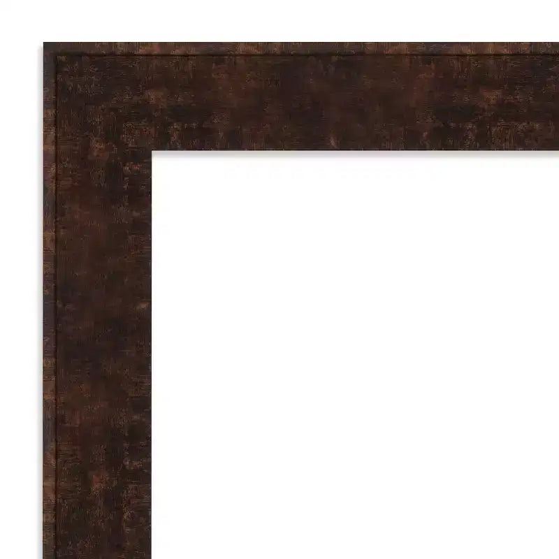 Specchio da parete stretto 22" x 28" William color bronzo marmorizzato senza smusso