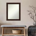 Specchio da parete stretto 22" x 28" William color bronzo marmorizzato senza smusso
