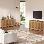 Mobile credenza da cucina, credenza a buffet in stile rustico 57