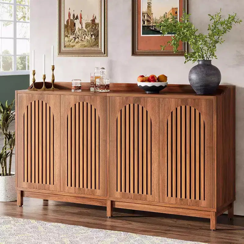 Mobile credenza da cucina, credenza a buffet in stile rustico 57