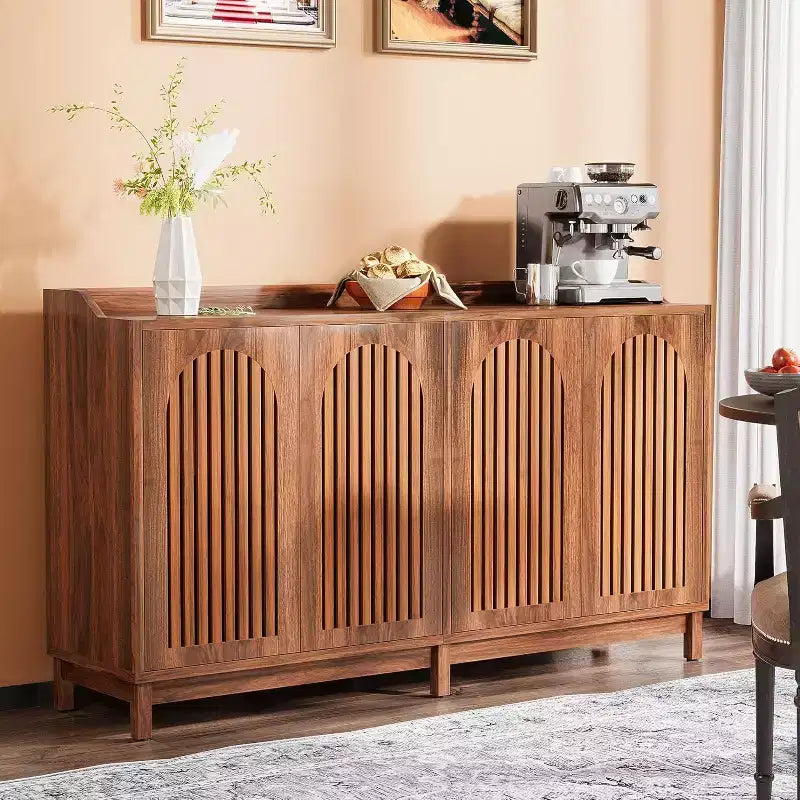 Mobile credenza da cucina, credenza a buffet in stile rustico 57
