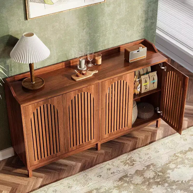 Mobile credenza da cucina, credenza a buffet in stile rustico 57