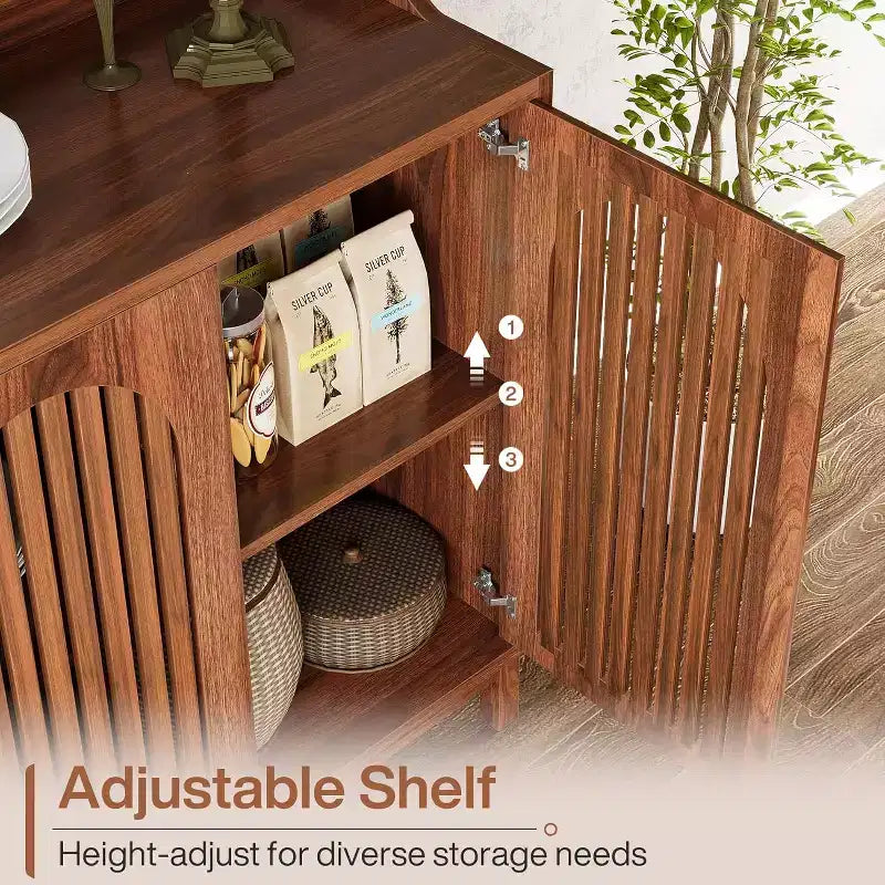 Mobile credenza da cucina, credenza a buffet in stile rustico 57