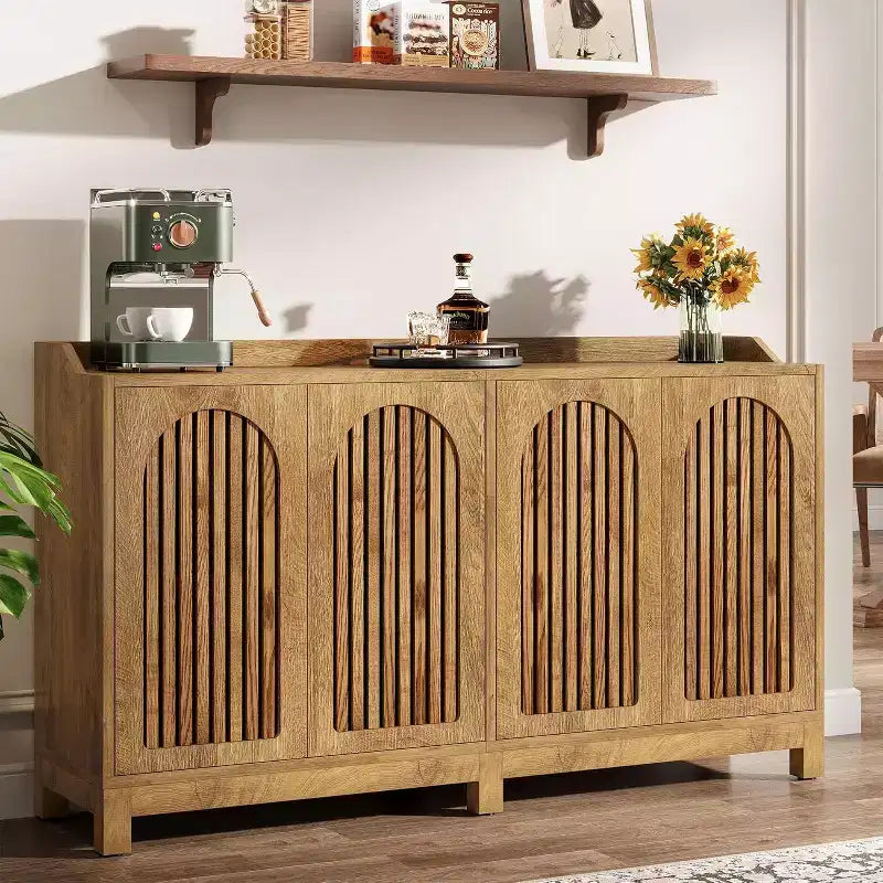 Mobile credenza da cucina, credenza a buffet in stile rustico 57