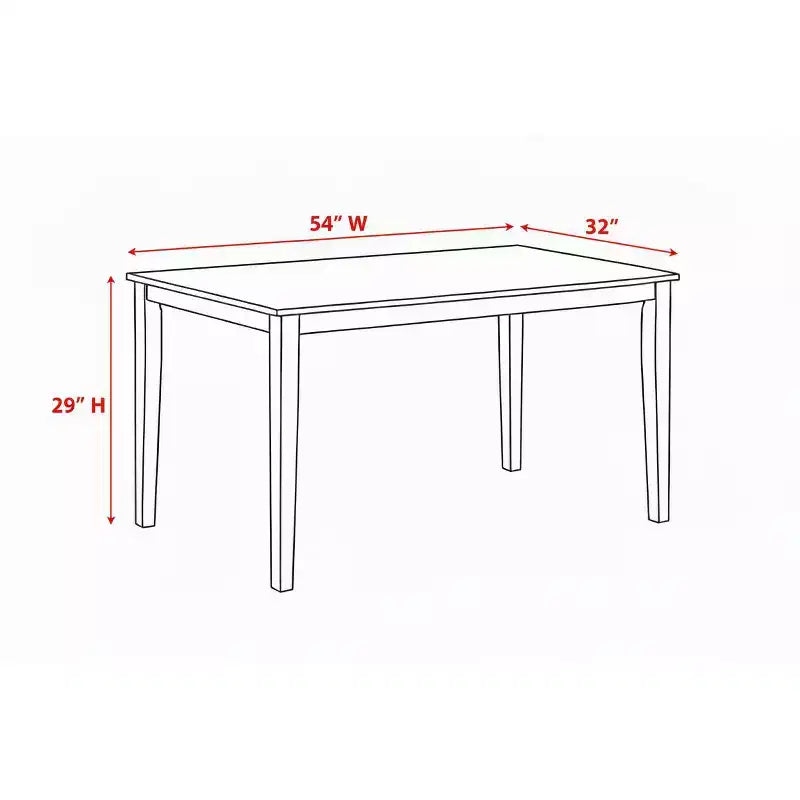 Tavolo da cucina Kurmer rettangolare in legno per sala da pranzo