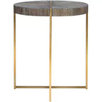 Uttermost Taja 20 Wide Dark Walnut and Brass Accent Table