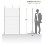 Pannello divisorio in acciaio zincato marrone intrecciato a due griglie | 183A x 120L x 40P cm