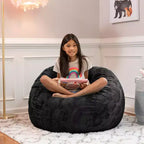 Jaxx Saxx 3 Foot Bean Bag Chair - Faux Fur - Fun Colors