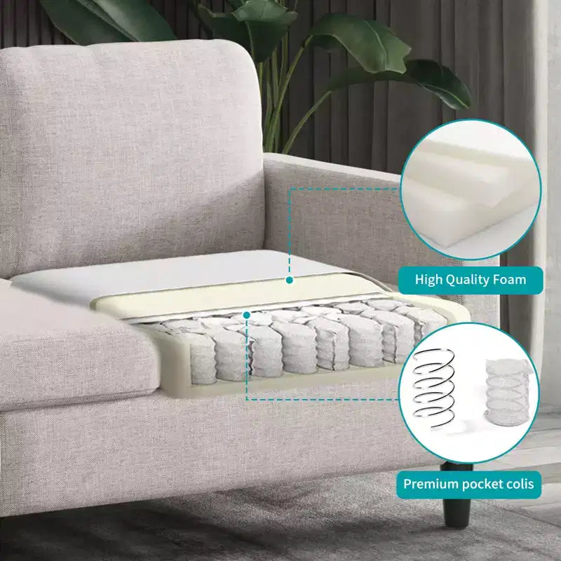 Divano Componibile per Soggiorno Divano a 3 Posti e Divano Singolo