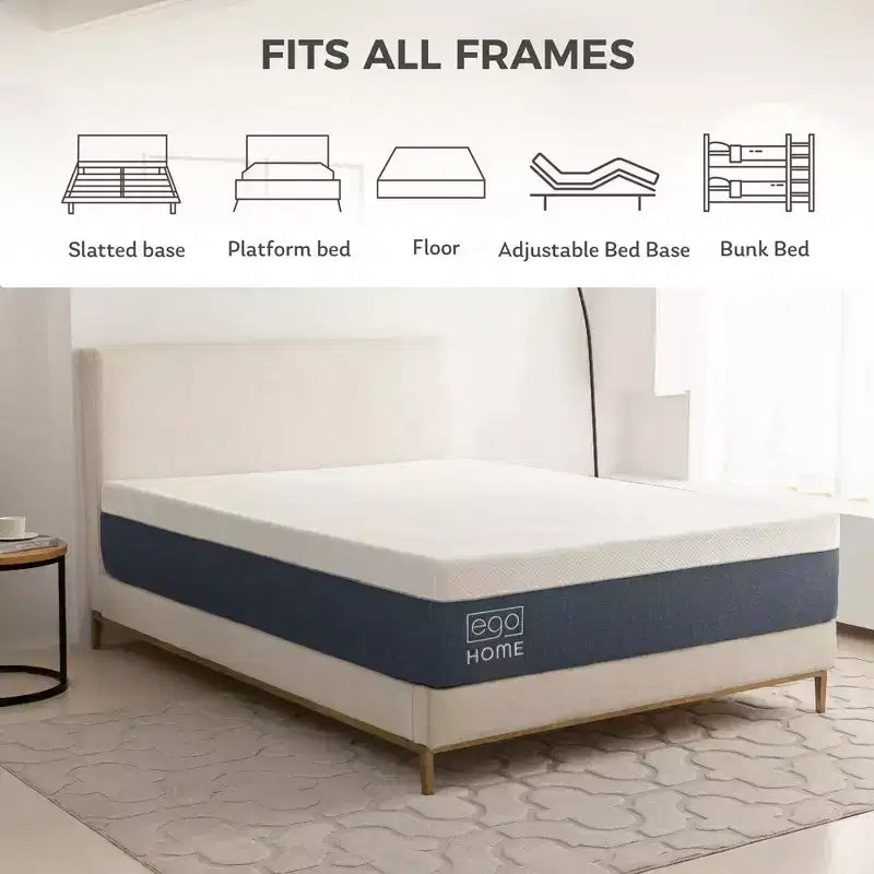 14 cm in memory foam al carbone di bambù con rivestimento rinfrescante