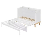 Letto a scomparsa Queen Size Merax con maniglie e gambe in legno massello di pino, elegante