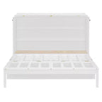 Letto a scomparsa Queen Size Merax con maniglie e gambe in legno massello di pino, elegante