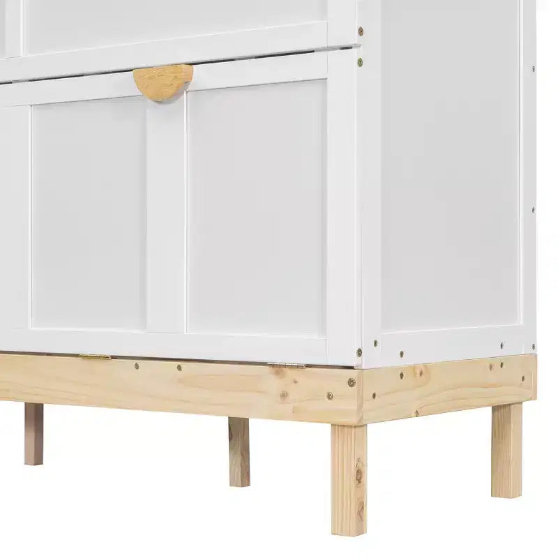 Letto a scomparsa Queen Size Merax con maniglie e gambe in legno massello di pino, elegante