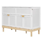 Letto a scomparsa Queen Size Merax con maniglie e gambe in legno massello di pino, elegante