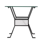 Darvette Glass-Top End Table - Black - SEI