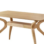 Tavolo da Pranzo Rettangolare Moderno di Metà Secolo Salli in Legno