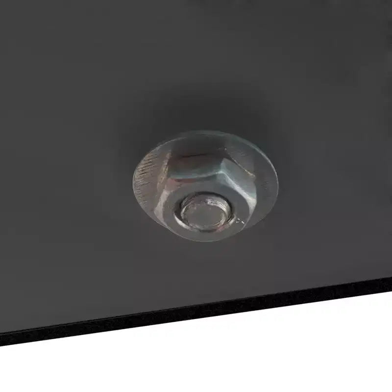 Tavolino Moderno in Vetro con Doppio Ripiano Contenitore e Gambe in Tubo Metallico per Soggiorno o Ufficio