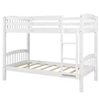Letto a Castello Gemello con Scaletta, Bianco