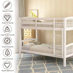Letto a Castello Gemello con Scaletta, Bianco
