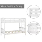 Letto a Castello Gemello con Scaletta, Bianco