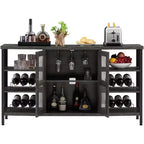 Mobile Bar Industriale con Portabottiglie e Portacalici