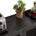 Mobile Bar Industriale con Portabottiglie e Portacalici