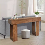 Tavolo Consolle Lungo 160 cm, Tavolo Rettangolare in Legno per Divano Dietro al Divano, Tavolo da Ingresso in Stile Rustico, per Ingresso, Corridoio, Soggiorno e Foyer