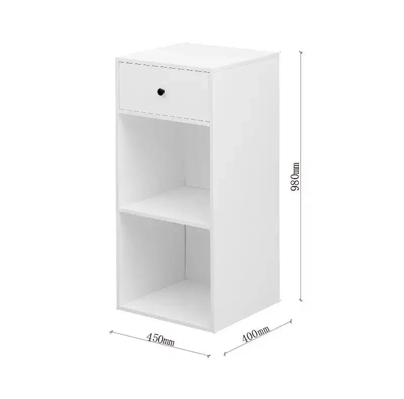 Mobile contenitore bianco dal design semplice con cassetti, credenza, armadio per soggiorno, sala da pranzo, corridoio