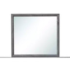 35 Specchio decorativo con cornice in legno grigio scuro