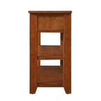 Consolle moderna da 48'' con ripiano in legno massello, 3 cassetti e 2 ripiani, marrone