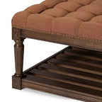 Tavolino da caffè in legno da 41,5'' con gambe in legno massello e ripiano aperto, Espresso