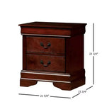 Comodino, Comodino in legno tradizionale a 2 cassetti color espresso