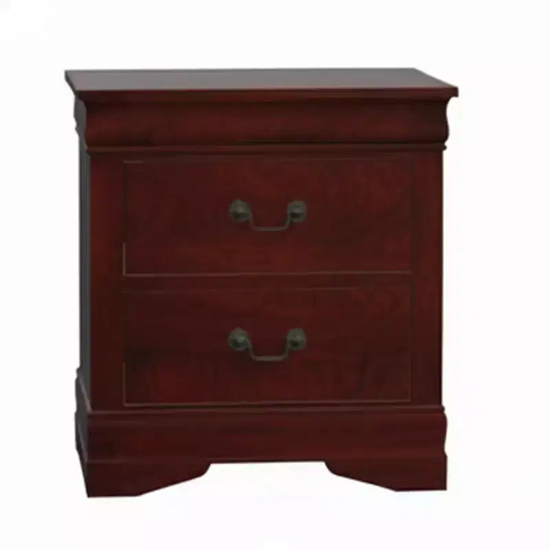 Comodino, Comodino in legno tradizionale a 2 cassetti color espresso