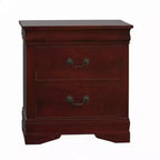 Comodino, Comodino in legno tradizionale a 2 cassetti color espresso
