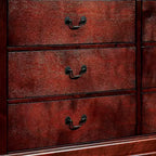 Comodino, Comodino in legno tradizionale a 2 cassetti color espresso