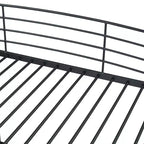 Letto a soppalco con ripiani e scrivania a L, struttura in metallo con prese, porte USB e ricarica wireless