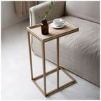 Tavolino da salotto rustico "Farmhouse C" con vassoio superiore in rattan intrecciato