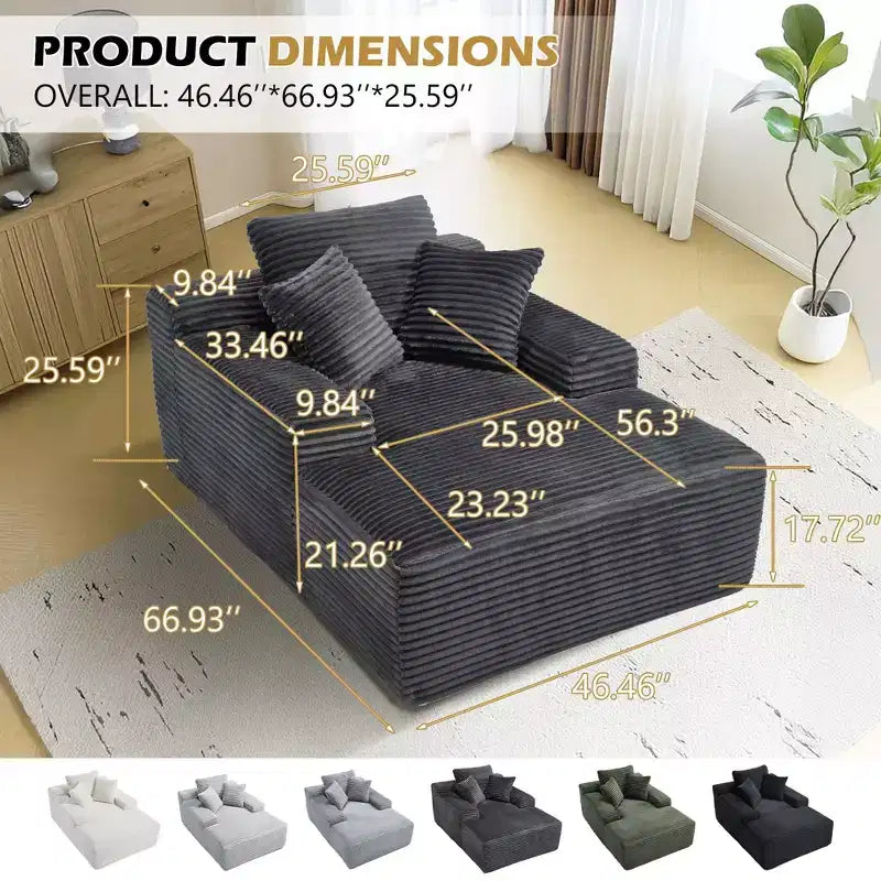 Divano a pavimento in velluto oversize moderno futon