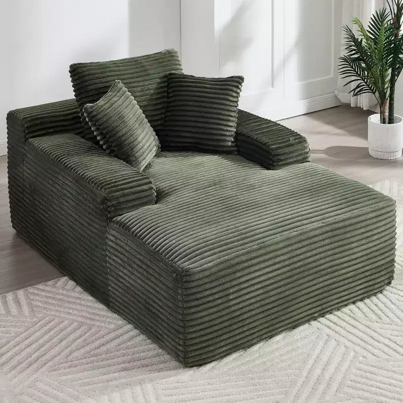 Divano a pavimento in velluto oversize moderno futon