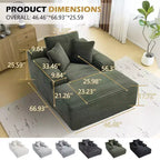 Divano a pavimento in velluto oversize moderno futon