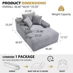 Divano a pavimento in velluto oversize moderno futon