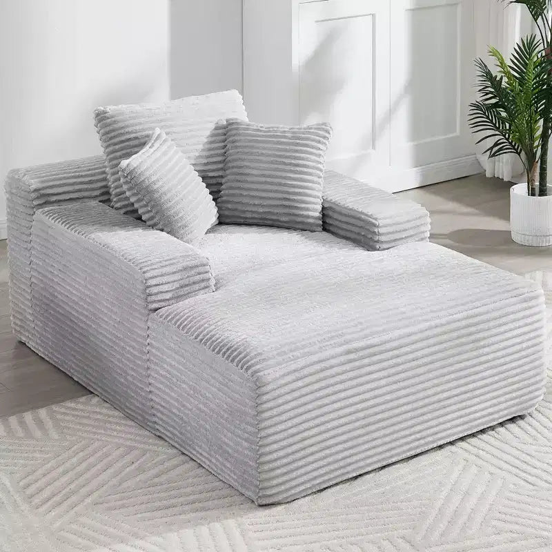 Divano a pavimento in velluto oversize moderno futon