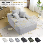 Divano a pavimento in velluto oversize moderno futon